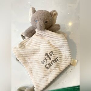 Dandee Elephant Lovey My 1st Easter Baby Security Blanket Ribbed Rattle Knot MTY